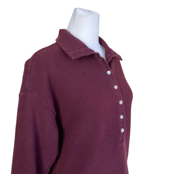 Negative Underwear Sz S Waffle Knit Pullover in Garnet Luxorious Loungewear - Picture 8 of 16